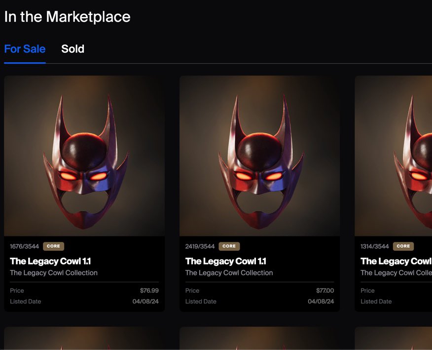 MrLocknet's tweet image. Calling it now the Legacy Cowl floor will surpass the Bat Cowls floor.. 
 @daz3d can’t dump these 🤪🤪
@CandyDigital