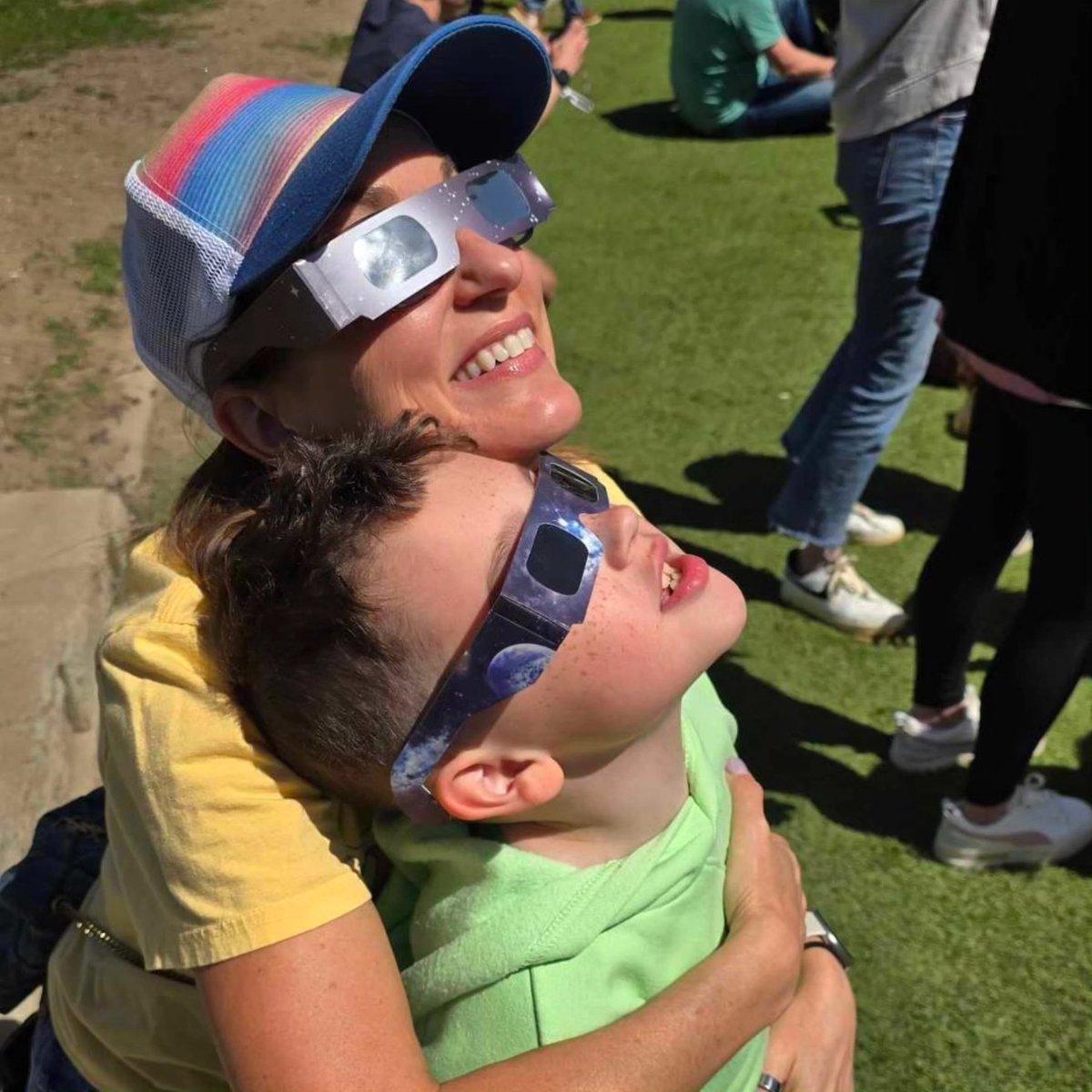 Happy Solar Eclipse! Thanks @SMSD_Corinth for making it family friendly! #Eclipse2024 #SolarEclipse2024