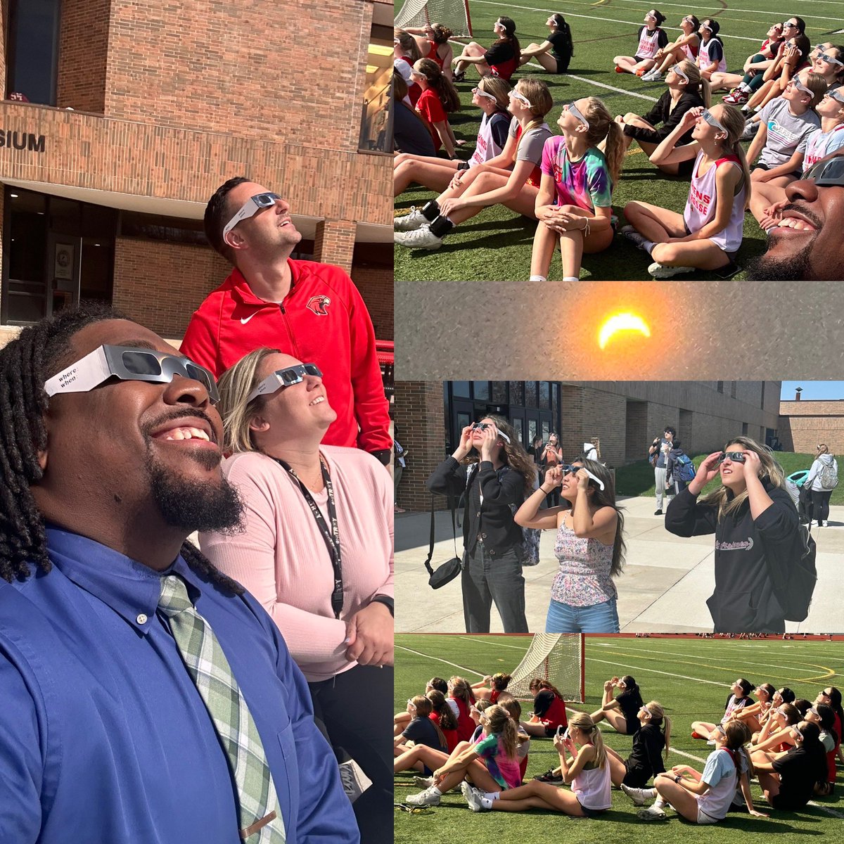 Great afternoon of weather and #Eclipse2024 viewing at @troy_athens!!! #Athens50 #OneTroy #AllHawksSoar