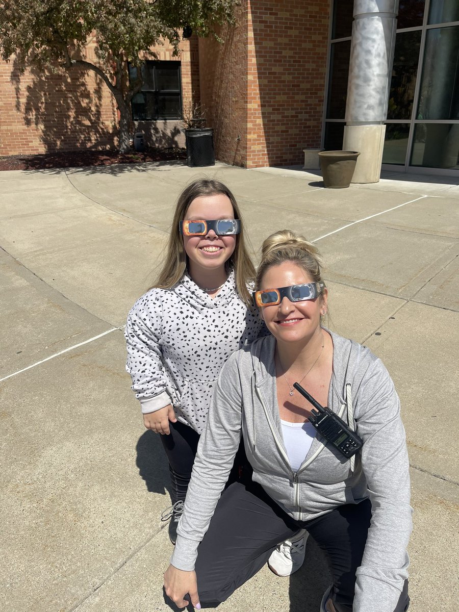 #Eclipse2024 at Olathe North 🌑🌞🕶️