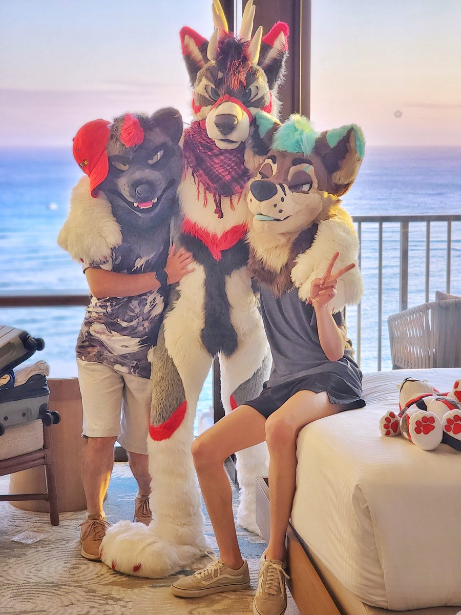 Getting up to no good with these lads 🦝:@deling_city 🦊:@FeddichFoxx