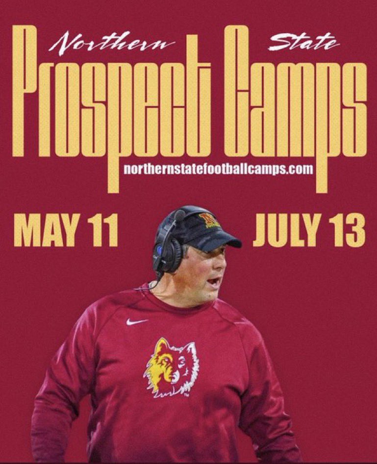 Thank you <a href="/CoachGrant_/">Rysean Grant</a>  and the Northern State coaching staff for the camp invite.