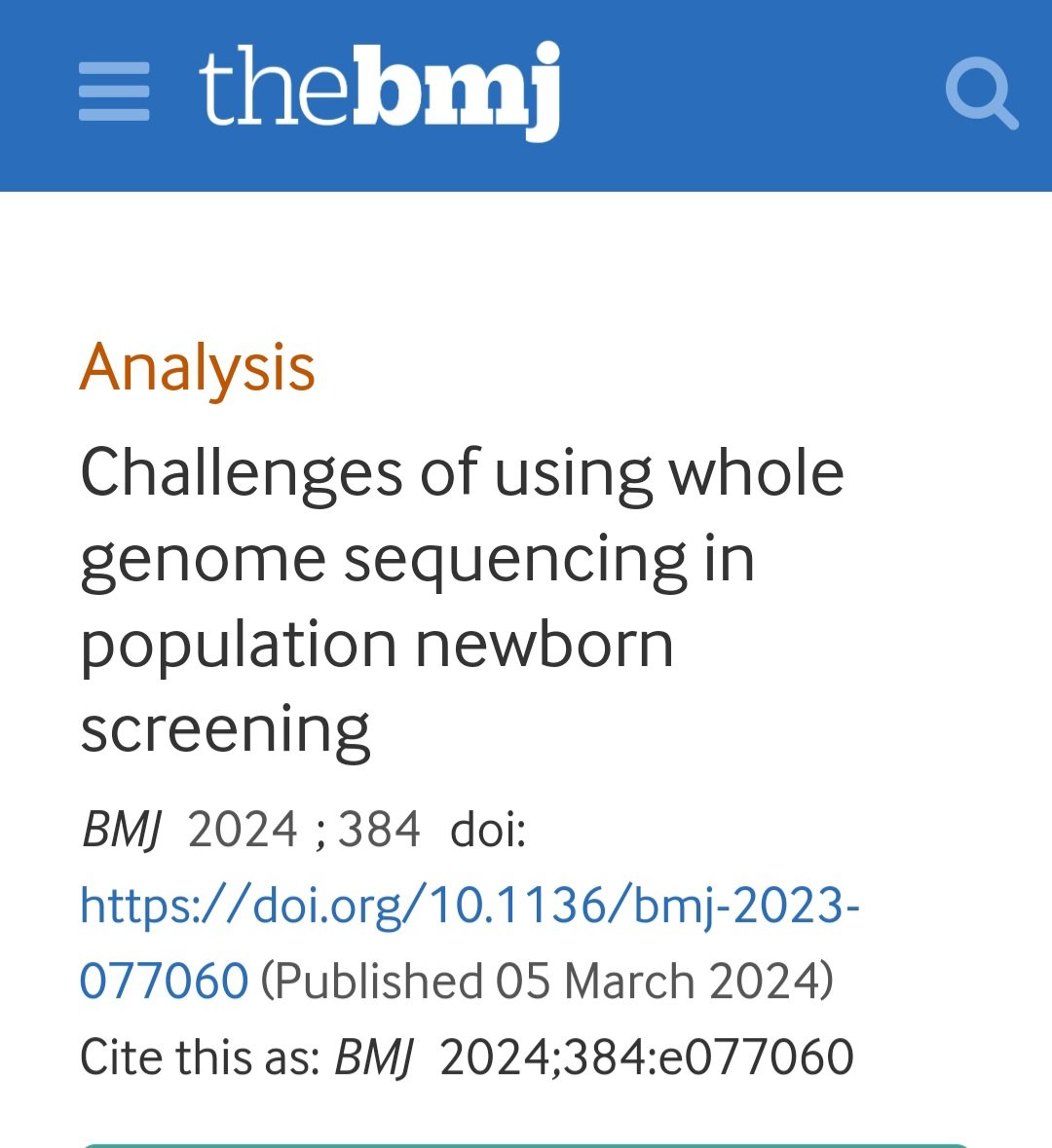 Multiple challenges, the limitations of the technology & the consent. Informed? & it's not the child who is consenting...to their genome being sequenced.
