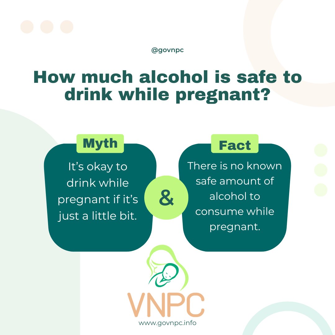 April is #AlcoholAwarenessMonth. For today's #VNPCMythorFact Monday, we tackled the myth that it's ok to drink a little while pregnant.
#govnpc #virginianpc #vnpc
