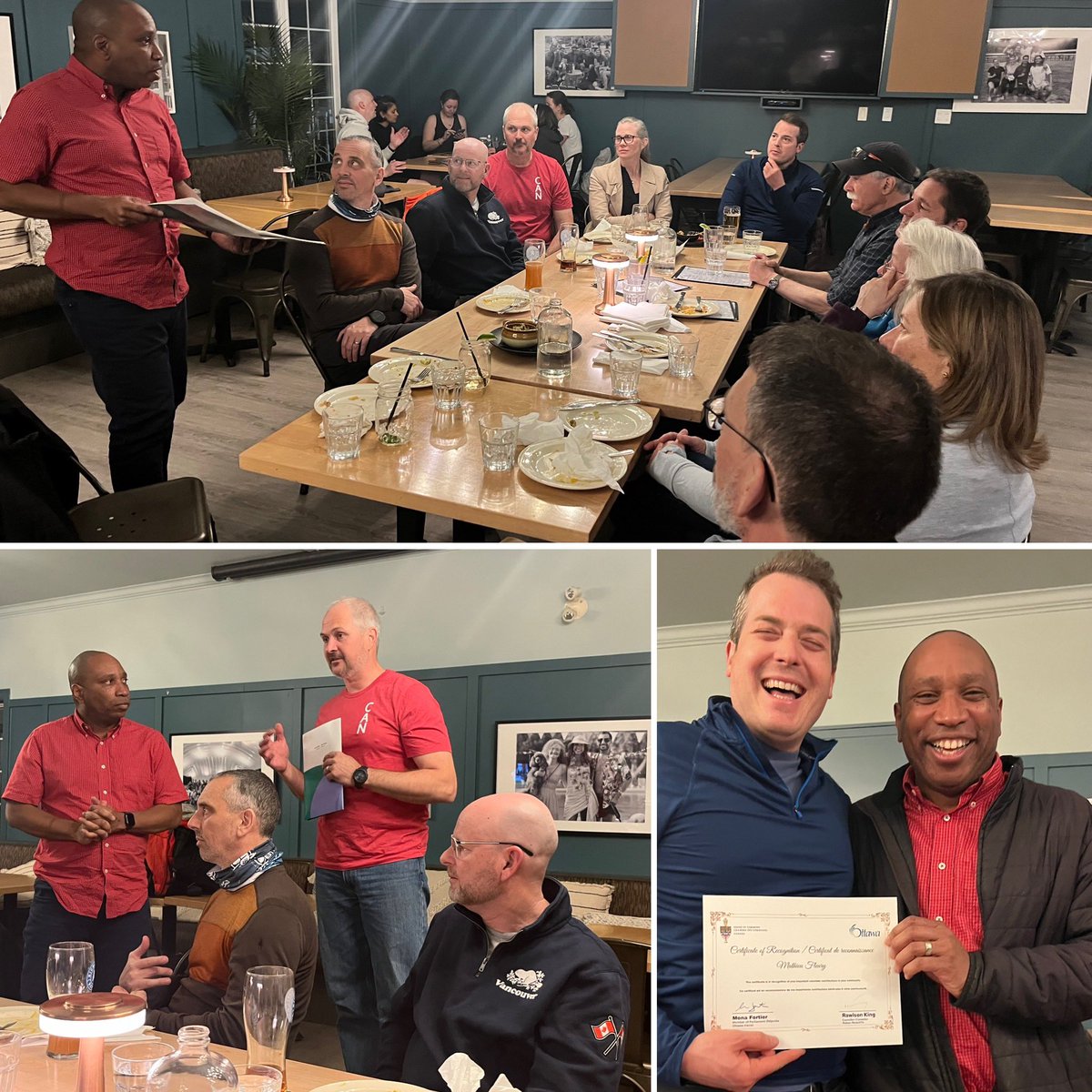 A gathering of some of our awesome volunteers tonight. 🙏 to @rawlsonking and @MonaFortier for providing certificates of recognition - we appreciate your support of our community trail. Happy spring and summer, everyone. See you in the fall when we start prepping the trail!