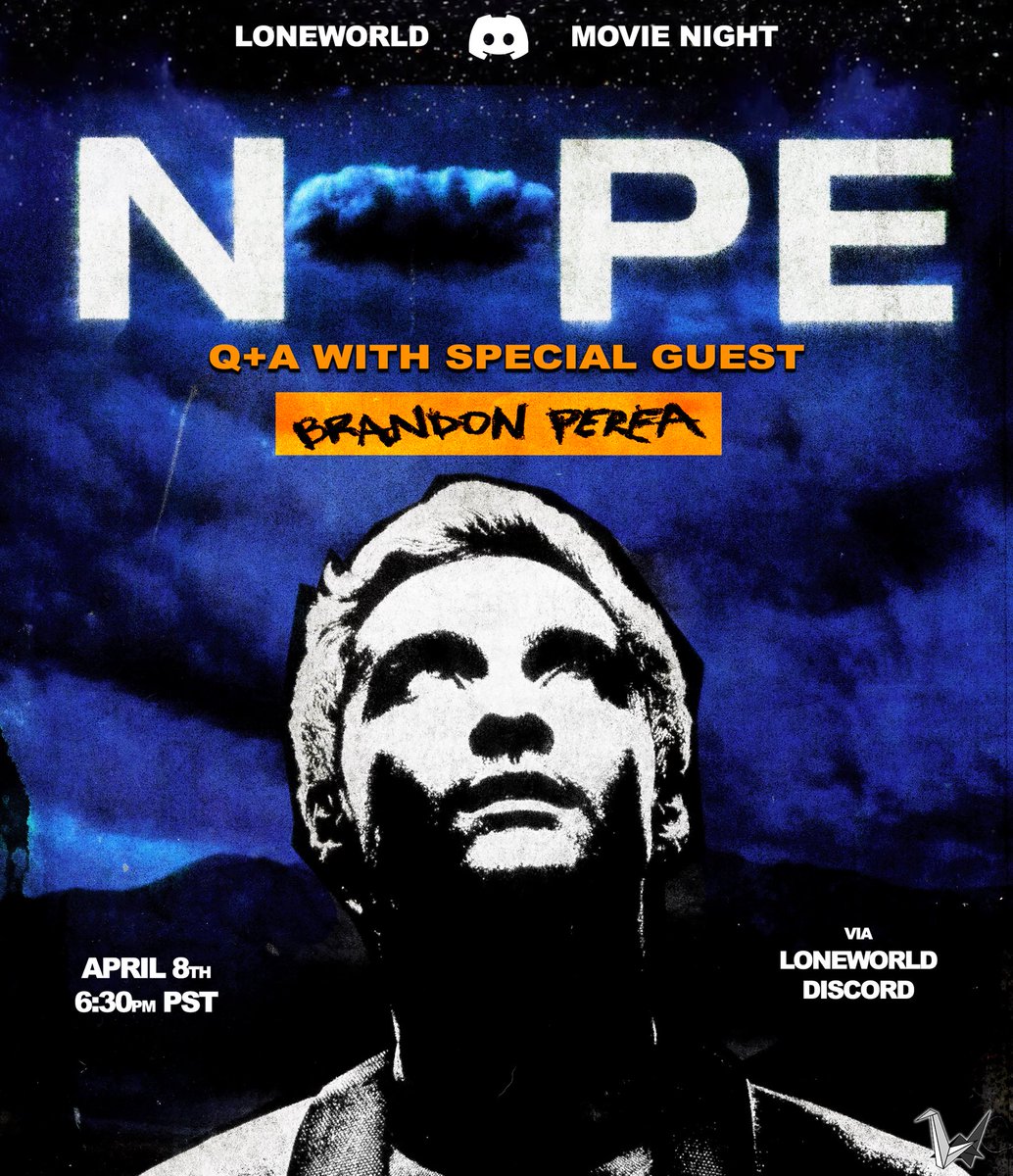 Yooo. Streaming rn with Brandon Perea who plays Angel in Jordan Peele’s NOPE. Q+A with him after the movie. Tune in NOW 🌎🌪️ discord.gg/9ktQjKjG