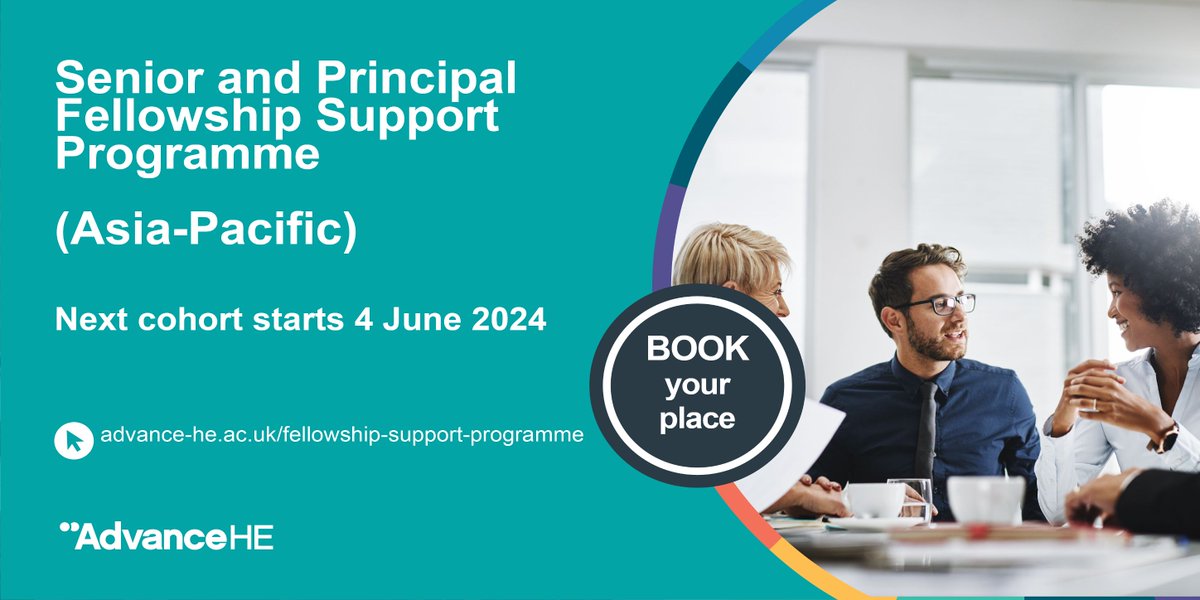 Join our virtual support programs for applying for Senior or Principal Fellowship. Our 12-week program will guide your journey toward applying. Led by expert consultants you will receive personalised guidance & dedicated writing sessions. Find out more social.advance-he.ac.uk/oYDpn3