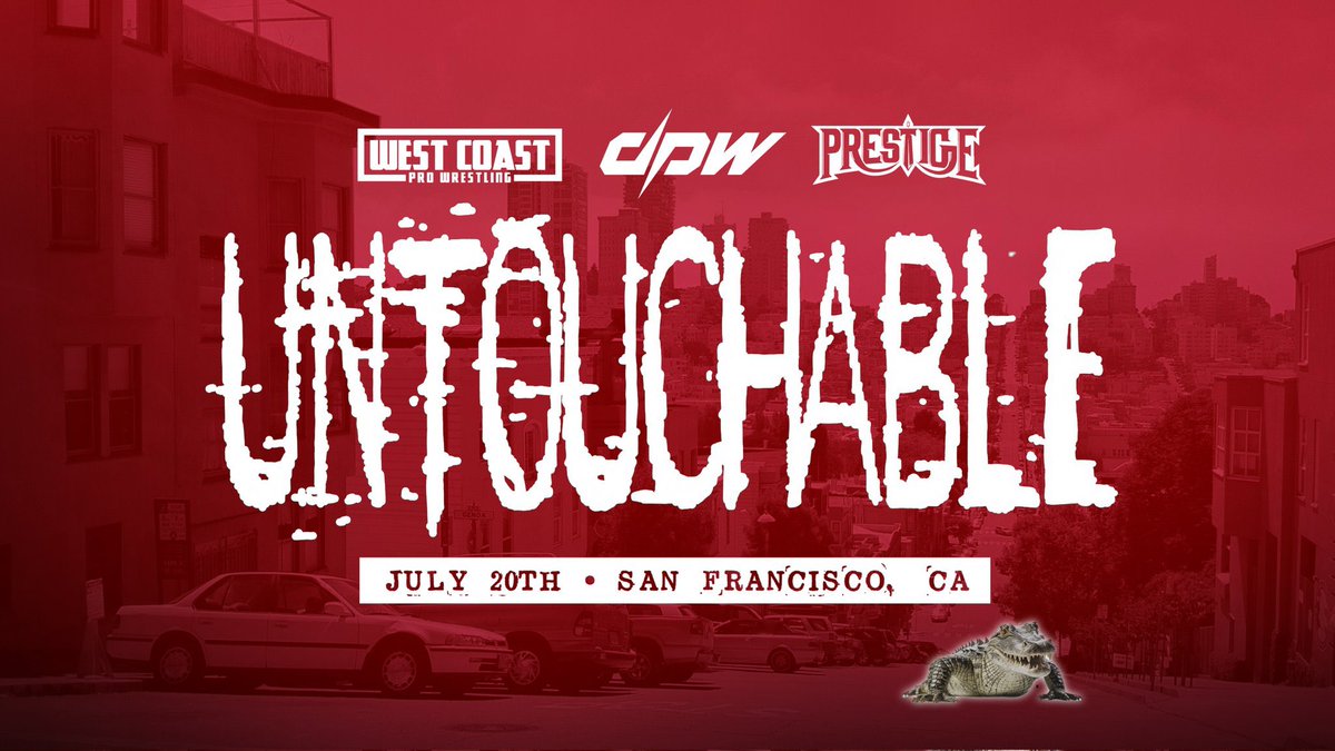 🔥Announcement🔥 West Coast Pro x Deadlock Pro Wresting x Prestige Wrestling come together to bring to you.. Untouchable Saturday, July 20th San Francisco, Ca United Irish Culture Center tickets on sale soon WestCoastProWrestling.Com