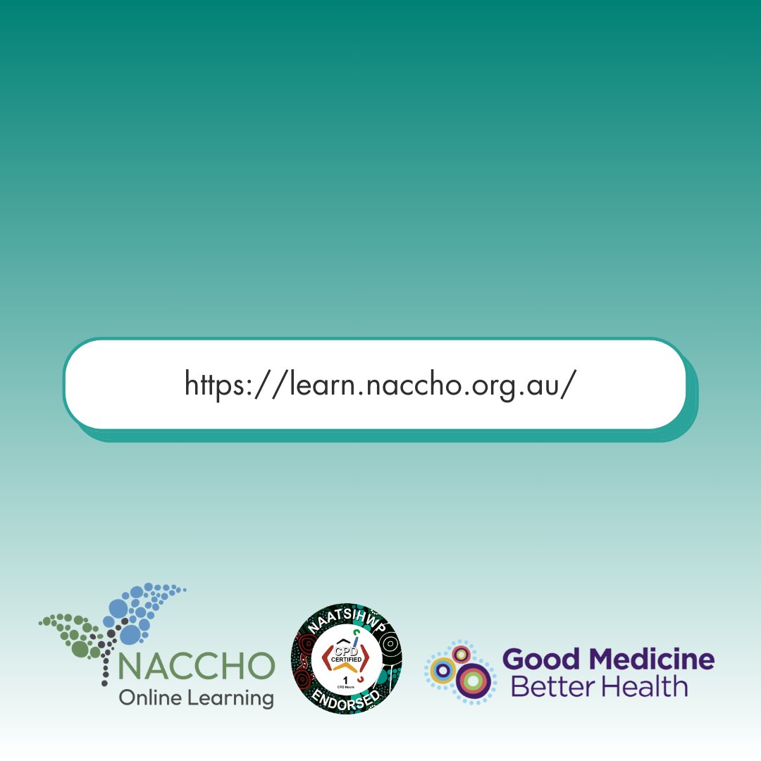 We are excited to announce that the Good Medicine Better Health online courses are now available on NACCHO Online Learning: learn.naccho.org.au