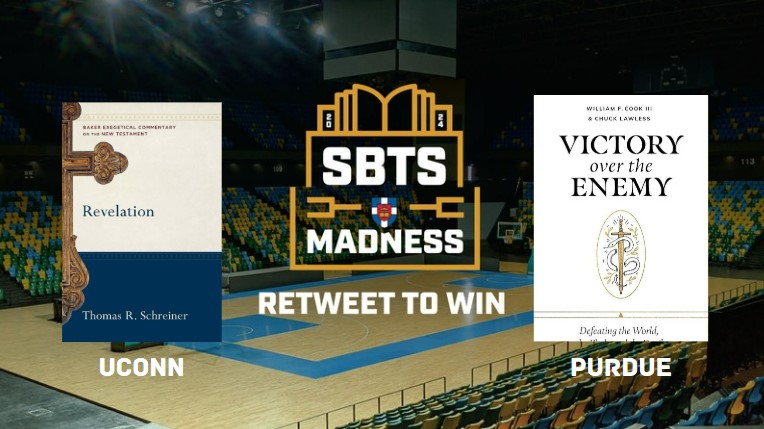 The big game is here! This is your final chance to win one of these amazing books as Revelation takes on Victory Over the Enemy (@BHpub). RT to win! #SBTSMadness 🏀📖