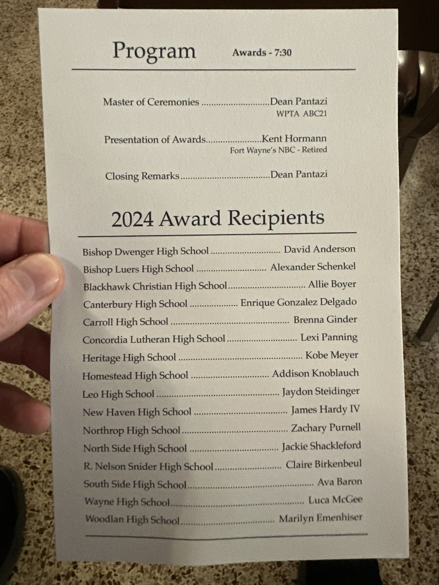 Congratulations to our 2024 Sertoma Award winner Alex Schenkel! 
He represents what it is to be a Bishop Luers Knight in the classroom and as a 3 sport athlete! Thanks for representing BLHS in such a positive way! We look forward to watching you succeed in life!
#LuersSpirit