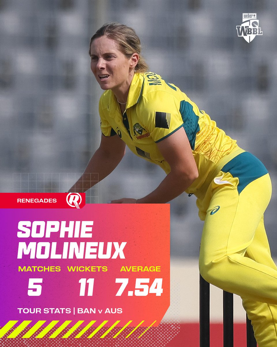 ✅ Dominated the tour of Bangladesh ✅ Earned a CA Contract Sophie Molineux has returned to international cricket in style ✨ #BANvAUS