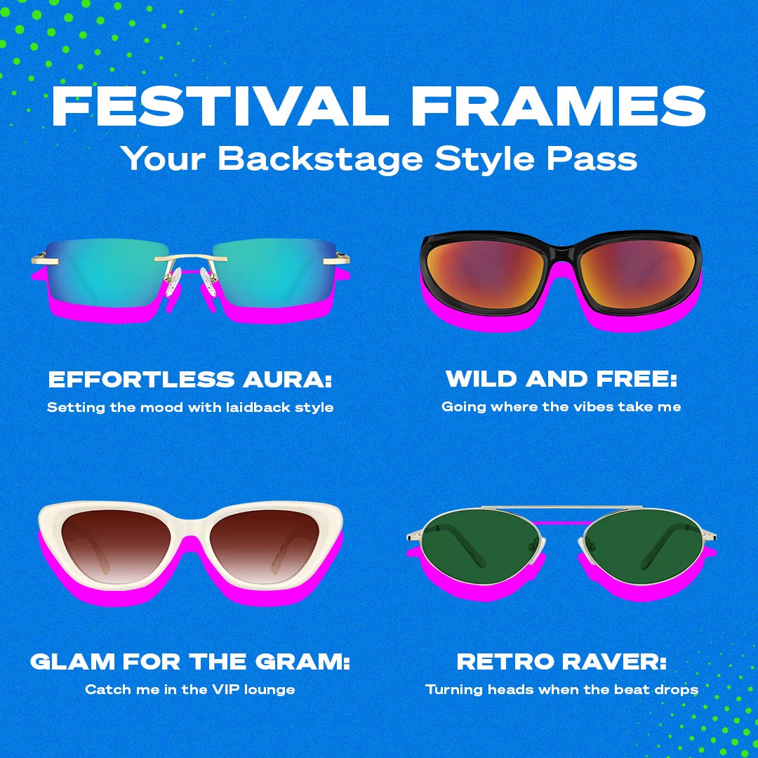 Festival Szn Mood 😎 Which one are you? 🎡🌴🎶 Get the look here: text.zenni.io/FestivalFrames