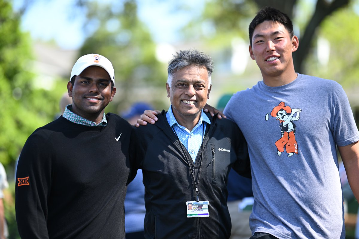 It was a pleasure to catch up with two of Asia's finest amateurs and @AAC_Golf 'veterans' at @TheMasters. India's @RayhanThomas and China's Bo Jin were at ANGC after representing @OSUCowboyGolf in last week's Augusta Haskins Invite tournament. Lost @shubham__jaglan in the crowd!