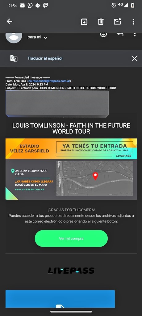 Sofenameri's tweet image. Nada será tan placentero nunca mas como estar redactando este tweet, pero, VOY A VER A LOUIS EL 18 DE MAYO GRACIAS A @LWTVelez  LOUIS AGOTA VELEZ Y VOY A ESTAR, gracias las amo creo en los milagros