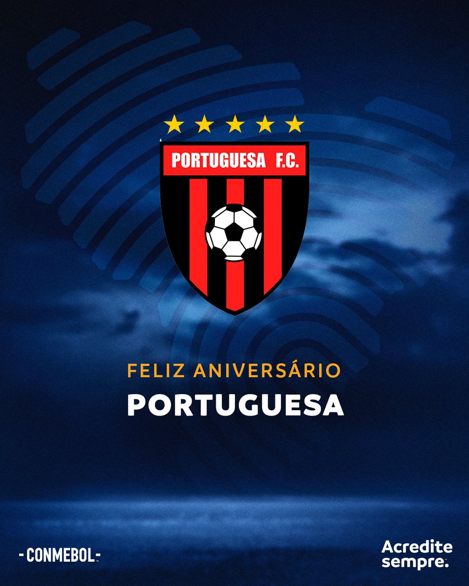 ¡Feliz aniversario, @Portuguesa_FC! 🎂🇻🇪

#CreeEnGrande | #AniversarioCONMEBOL