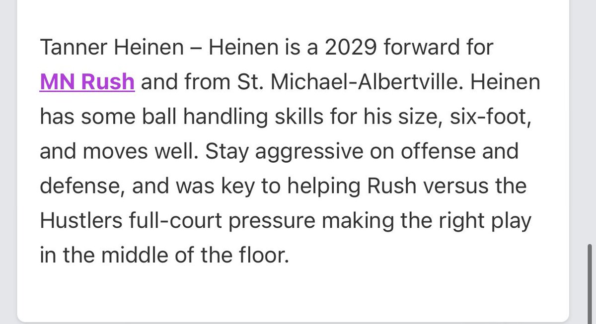 Our MN Rush 2029 squad is already getting some early recognition. They competed hard all weekend. Comets Shootout next.