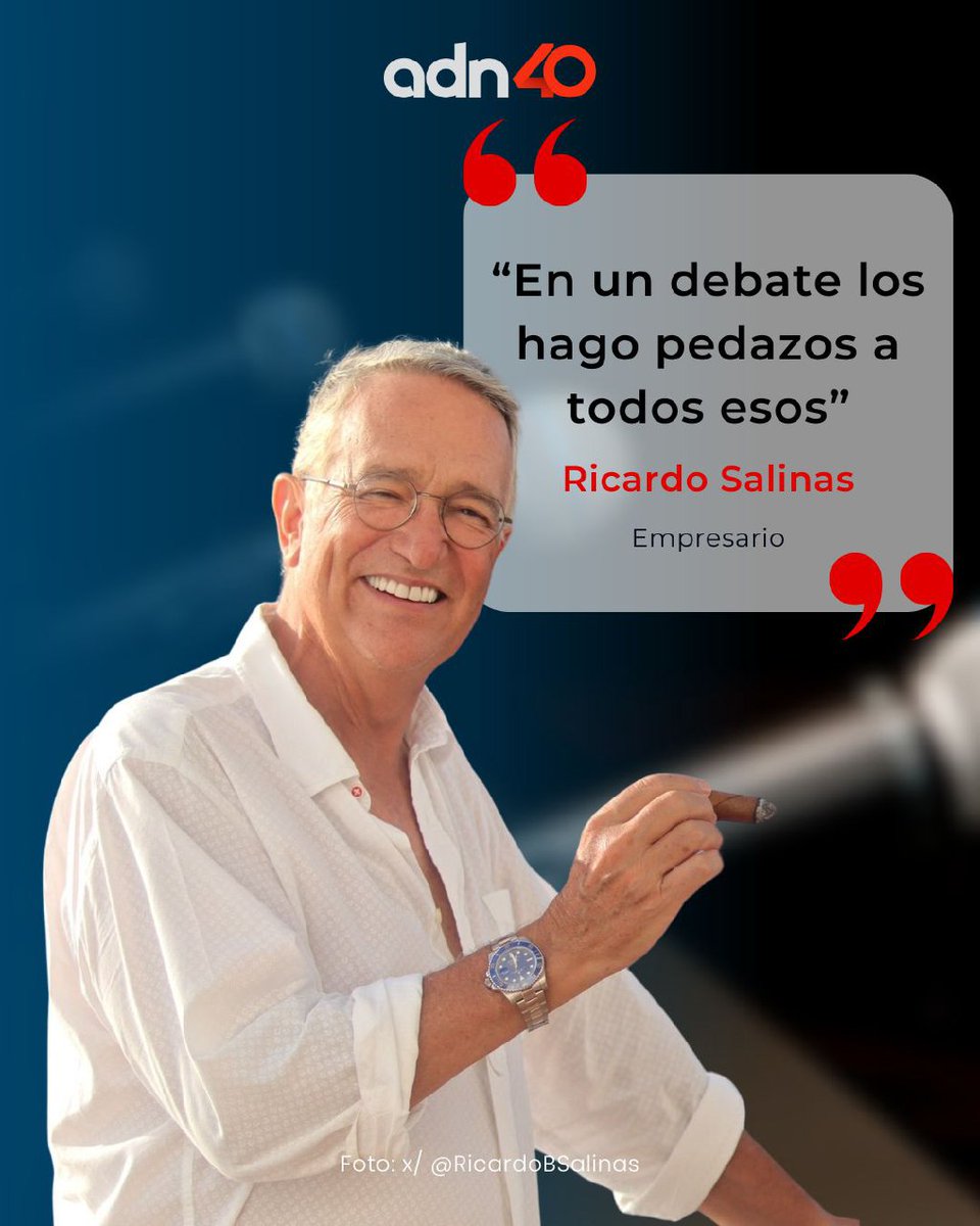 ¡Los acaba a todos! 🗣️ Tras el Primer #DebateINE, @RicardoBSalinas asegura que haría pedazos a los candidatos a la Presidencia de #México 🤫