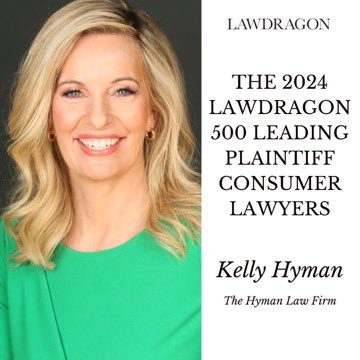 I am honored to be included in The Lawdragon 500 Leading Plaintiff Consumer Lawyers for 2024. ✨ Read more at LawDragon.com or at the link below: lawdragon.com/guides/2024-02… ⁠ #LawDragon #KellyHyman #Lawyers #ConsumerLawyers #WomenInLaw