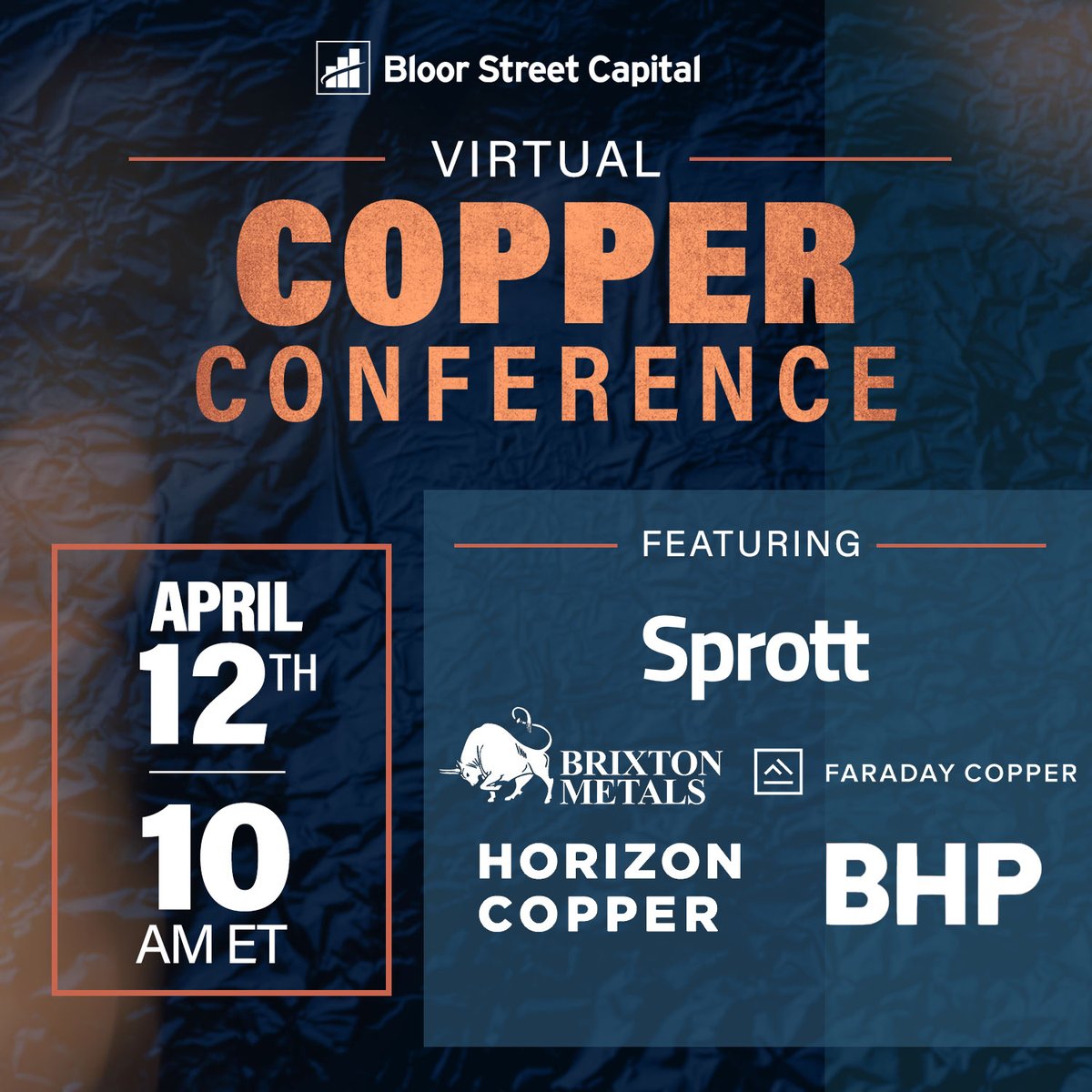 If you have an interest in learning about #copper and how it will contribute to the #energytransition movement then join us for our Virtual Copper Conference. Register at bit.ly/3VQrrje