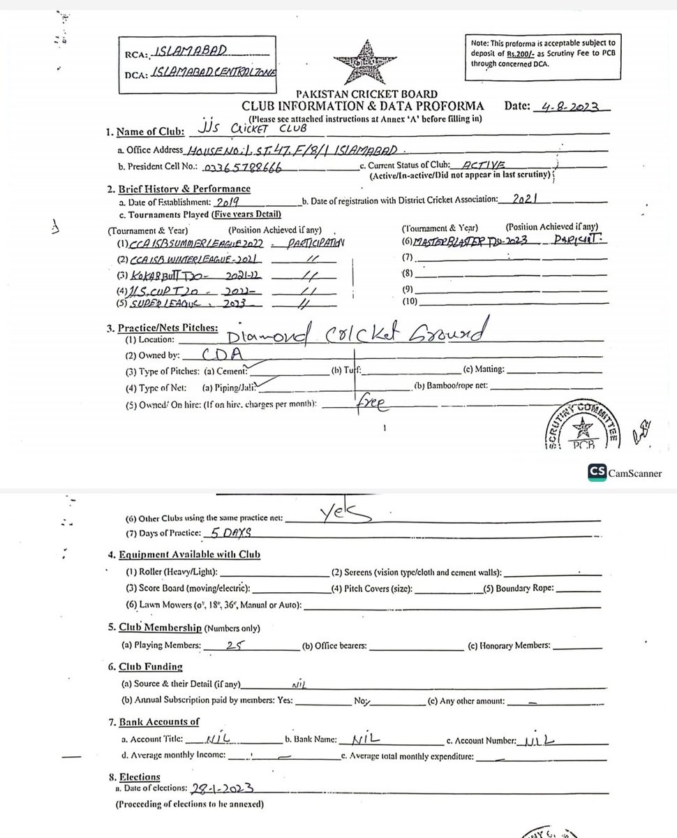 All these 28 & more clubs are not registered with any Zonal Cricket Associations of Islamabad. Only clubs duly registered with DCA/ZCAs have right to play in tournaments as per PCB, District/Zonal or Club Constitutions. Rigged scrutiny by Arbab Altaf is challenged and