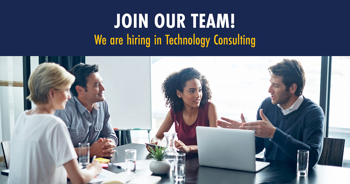 We are hiring a Strategic Technology Consultant! Enjoy a dynamic work environment with opportunities for growth while transforming businesses through innovative technology solutions. Apply today! bit.ly/3PLWbyc

#EBHired #TechJobs #Consulting #RemoteWork