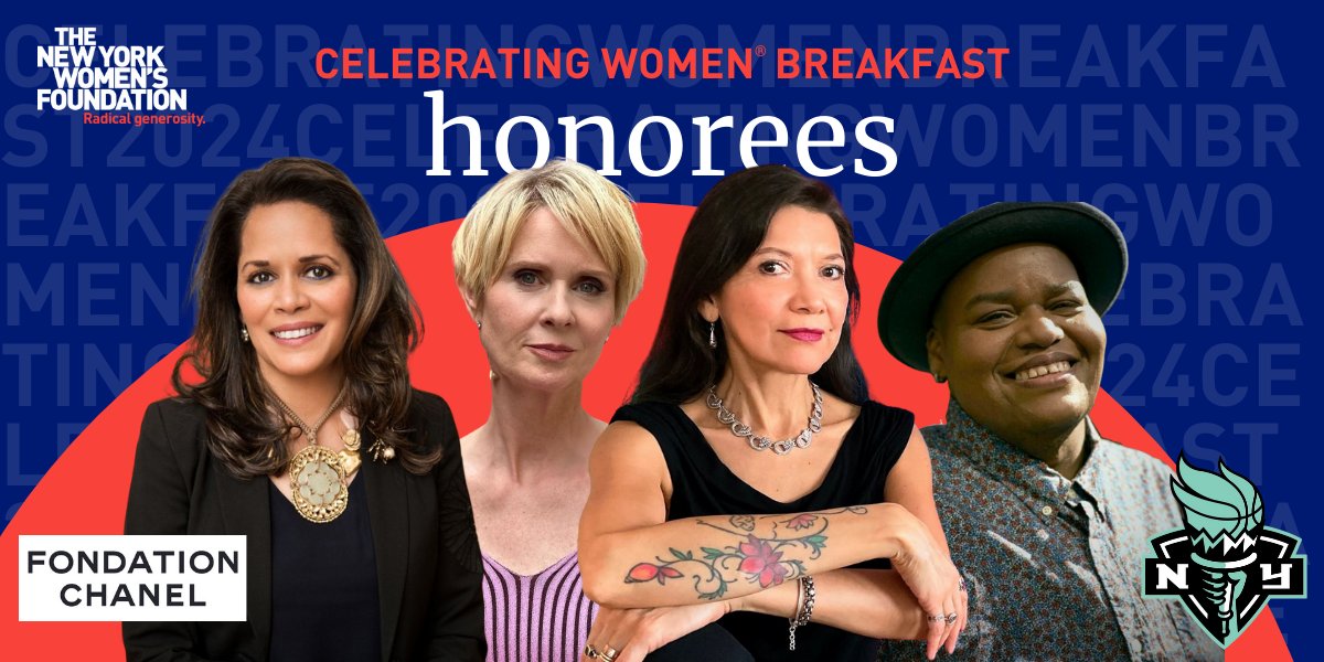 📆 Only 1 month until the Celebrating Women Breakfast! Join us in honoring @FondationCHANEL, @andreaarroyoart, @nyliberty, @CynthiaNixon, S. Mona Sinha, & Toshi Reagon! Get your tickets at give.nywf.org/cwb2024 #CelebrateWomen #CWB2024