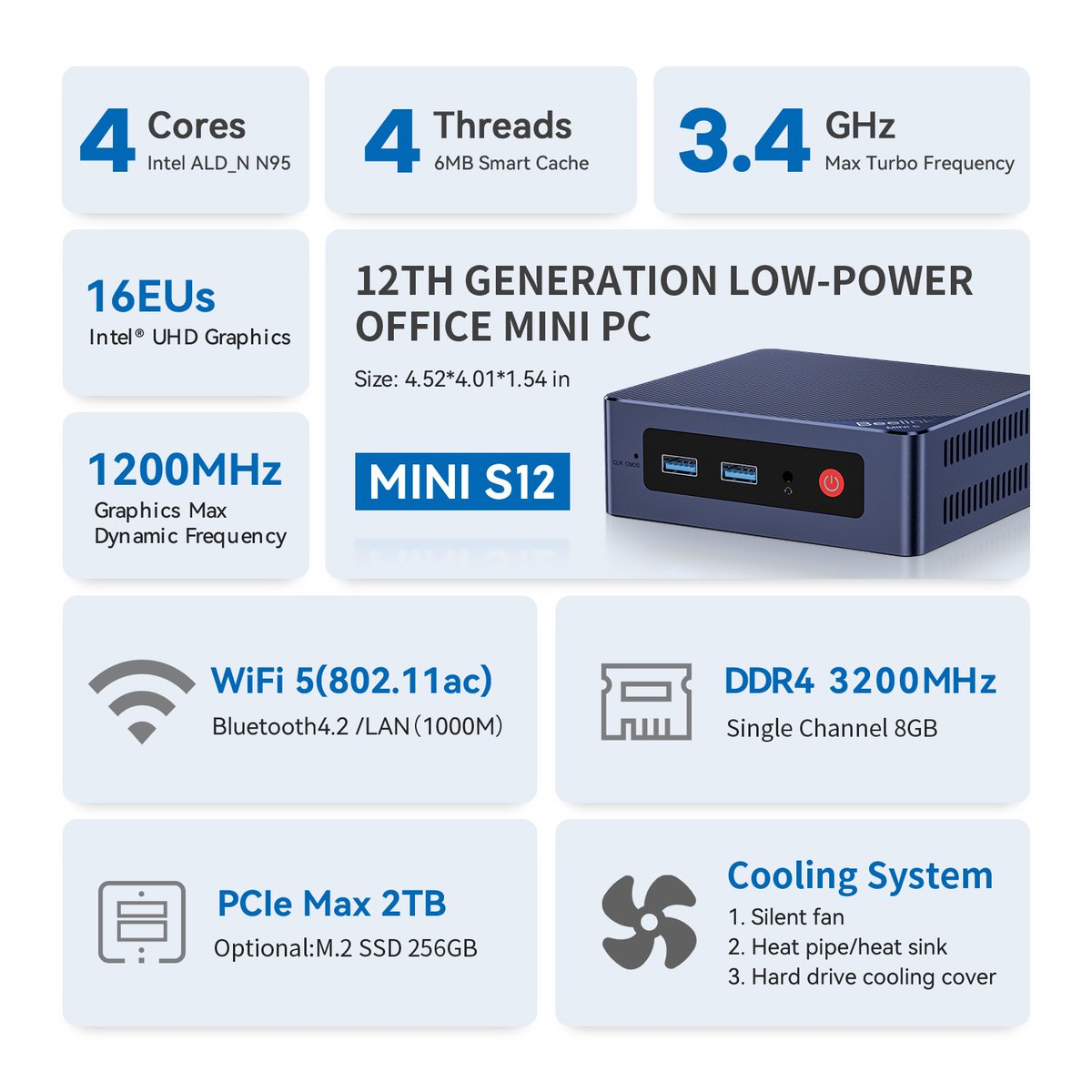 SunskyOnline's tweet image. Beelink MINI S12 Mini PC Alder Lake-N95 Processor 16GB DDR4 500GB SSD
Shop Item #: TBD0604651803
More information🔗tinyurl.com/26mo8mz4
#MiniComputer #Intel12thGenN95