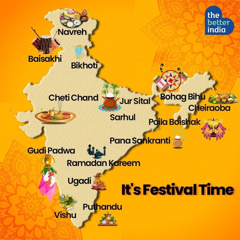 The cultural historian Thomas Berry once said, “The greater the diversity, the greater the perfection.” And with every passing day, we strive towards that perfection. #IndiainMaps #Ugadi #Navrarti2024 #GudiPadwa #festivaltime #chetichand #Baisakhi