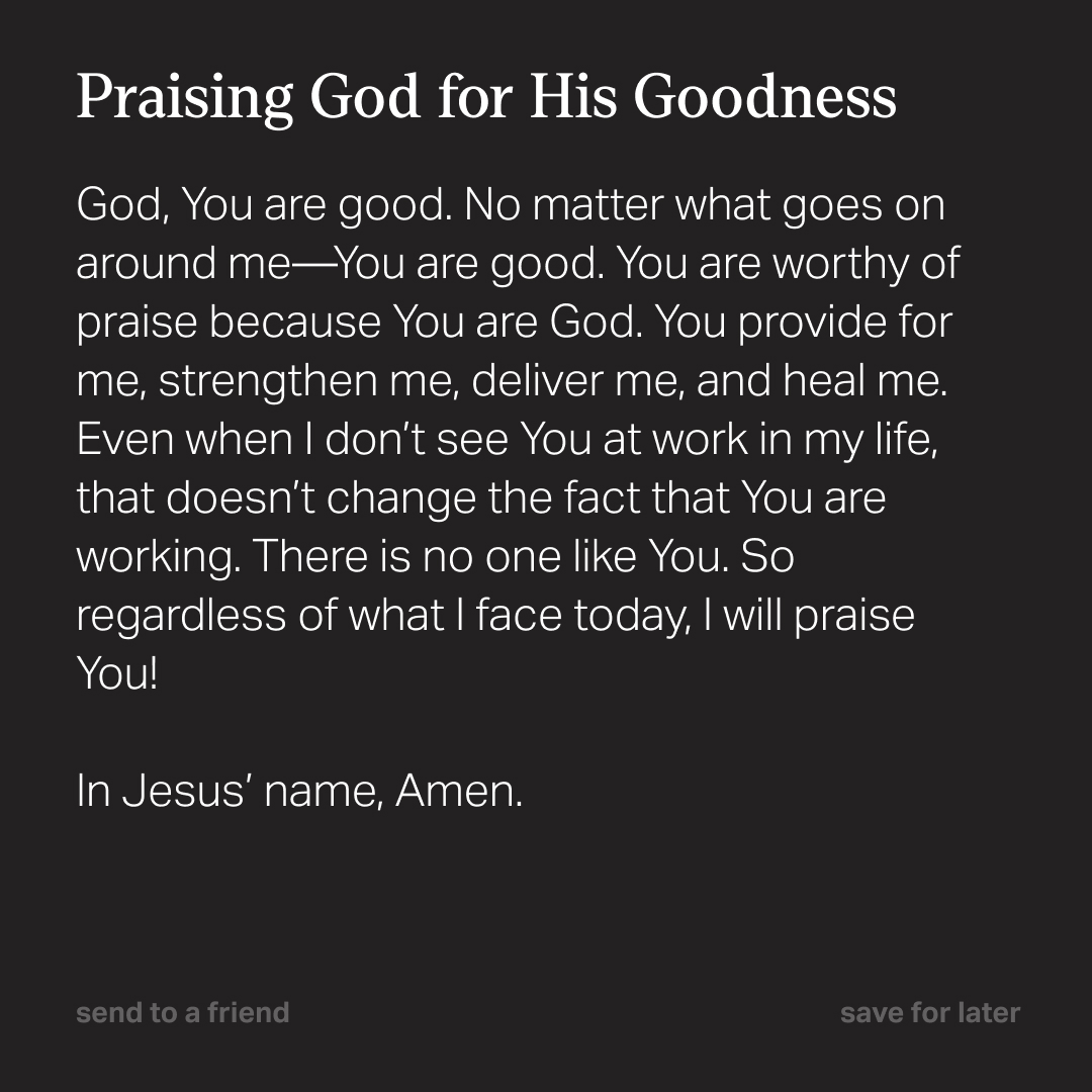 How can you praise the Lord today?