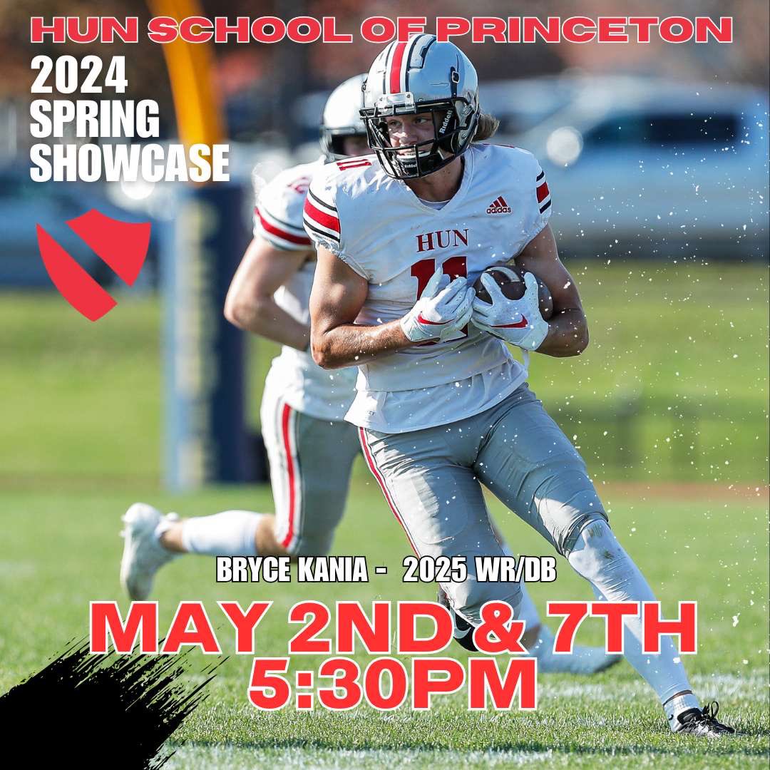 Coaches come check out the talent we have at the Hun School may 2nd and 7th at 5:30 P.M. @Red_Zone75 @Tonyrazz03