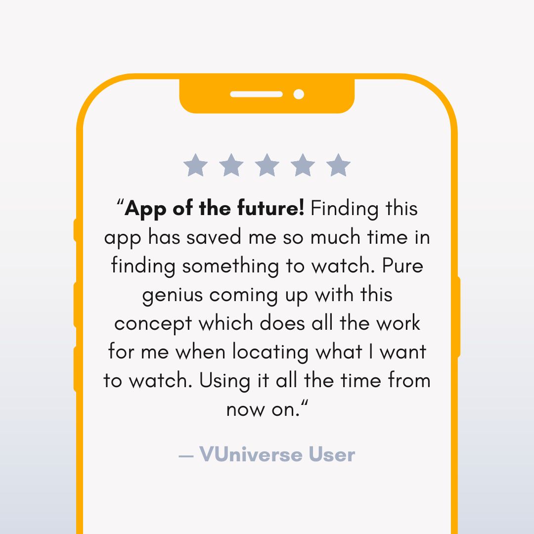 VuniverseApp's tweet image. 🍿 Say goodbye to endless scrolling and let VUniverse do the work for you! 🌟 Discover personalized movie and TV show recommendations tailored just for you. 📱💫 

Download VUniverse now from Google Play or the App Store and start streaming smarter!

#StreamSmart #BingeWatching