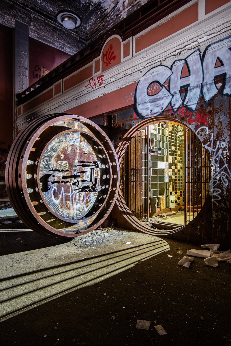 Take the money and run; an abandoned bank vault in Gary, Indiana.