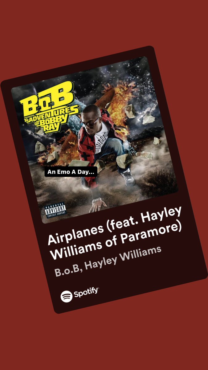 An Emo A Day… B.o.B X @yelyahwilliams #EmoNeverDies #EmoXEmo 

open.spotify.com/track/6lV2MSQm…