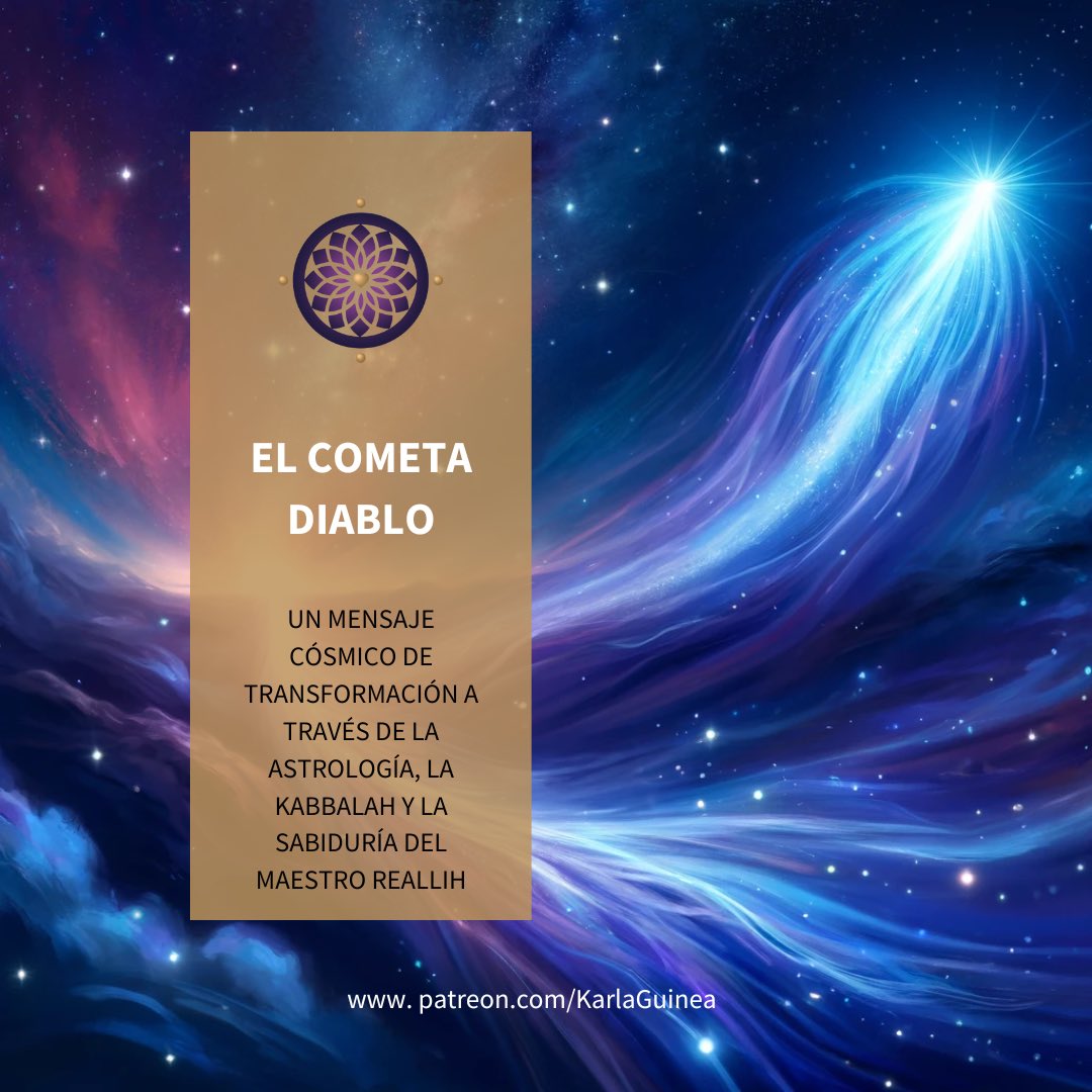 KarlaGuinea's tweet photo. El Cometa Diablo nos visita, trayendo mensajes del cosmos para reflexionar sobre nuestra transformación y crecimiento espiritual. 🌌 A través de la astrología y la Kabbalah, exploramos su significado profundo, guiados por la sabiduría del Maestro Reallih.

#CometaDiablo https://t.co/kMEnsaTI99