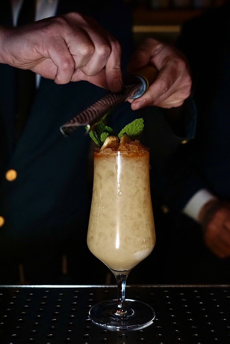 If the cocktail emoji was a cocktail IRL🍹 Sip on the vibrant blend of our new seasonal cocktail, the Bananarama feat H by Hine Cognac, Giffard Banane du Brésil, Lustau East India Sherry, Tempus Fugit Creme de Cacao, Coconut, Lemon, &amp; Pineapple for a tropical escape in every sip!