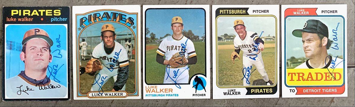 Luke Walker – 10-Year MLB Career. In 1970, Luke was 15-6, with 3 Saves, and a 3.04 ERA, with 2 Shutouts. World Series Champion with @pirates in '71. Autographs thru the mail. #ttm #ttmsuccess #1972Topps