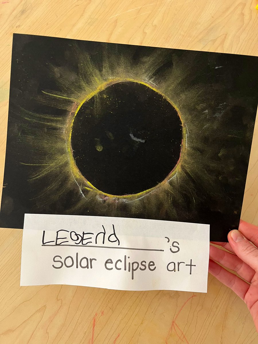 Trace…smudge…ta-da!!! 🤩 Through stories, songs, art, and more we had a fun filled day learning all about solar eclipses @APSGardenHills! 🌘🎉😎 #thisisprek #makinglearningfun @aps_OEL #SolarEclipse2024