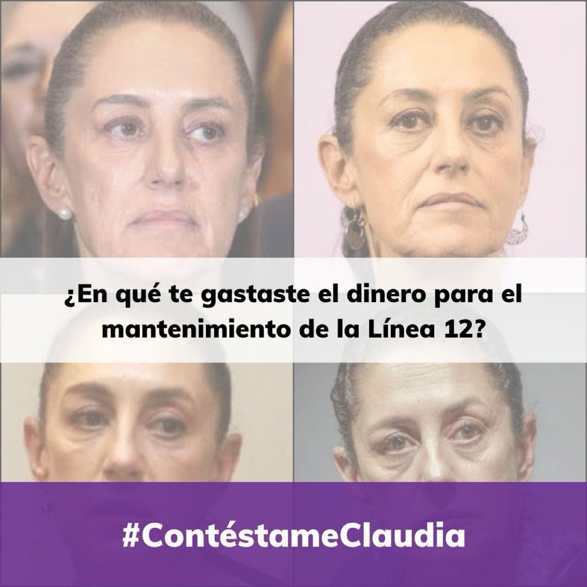 SocCivilMx's tweet photo. .@Claudiashein ¿En qué te gastaste el dinero para el mantenimiento de la Línea 12?

#ContestameClaudia

Por favor comenta y comparte, gracias.

https://t.co/K0VUVnWlEw https://t.co/VNgB8vJ98q