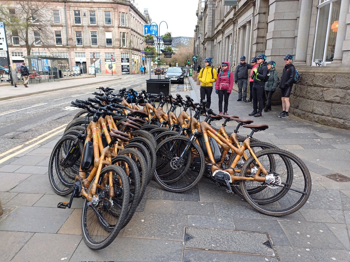 Aberdeen's latest cycling twist ...cruise ship bikes visiting Schoolhill