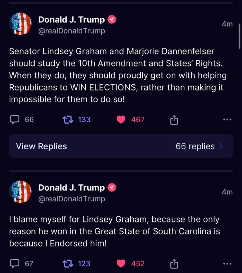 Trump’s abortion stance is 110% right. Let’s win elections. Then implement our agenda at will. The left does this ALL THE TIME. Right winger crying today about this are virtue signaling for clout/ money, void of any alternative logic on how to win and put points on the board.