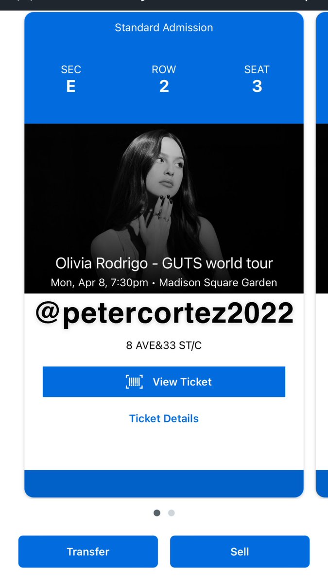 I have 2 (two) tickets tonight for the GUTS Olivia Rodrigo Tour at MSG - $700 EACH (price negotiable) #gutstour #oliviarodrigo #GutstourMSG