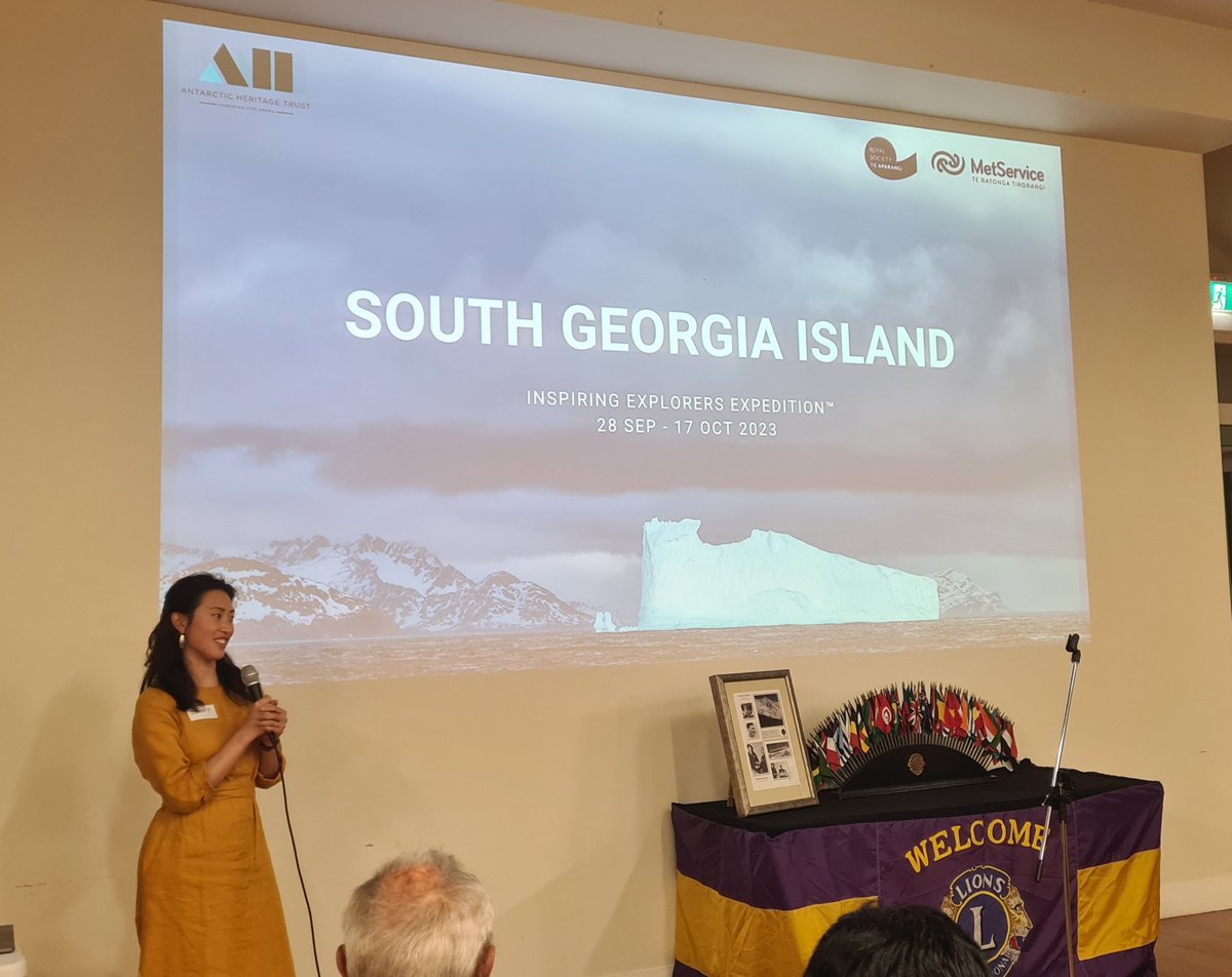 Our Inspiring Explorers have been very busy out in their communities sharing their experiences on the Inspiring Explorers Expedition™ South Georgia. Here Jenny Sahng captivated an audience at the Remuera Lions Club with her inspirational stories. #inspire #explore #discover