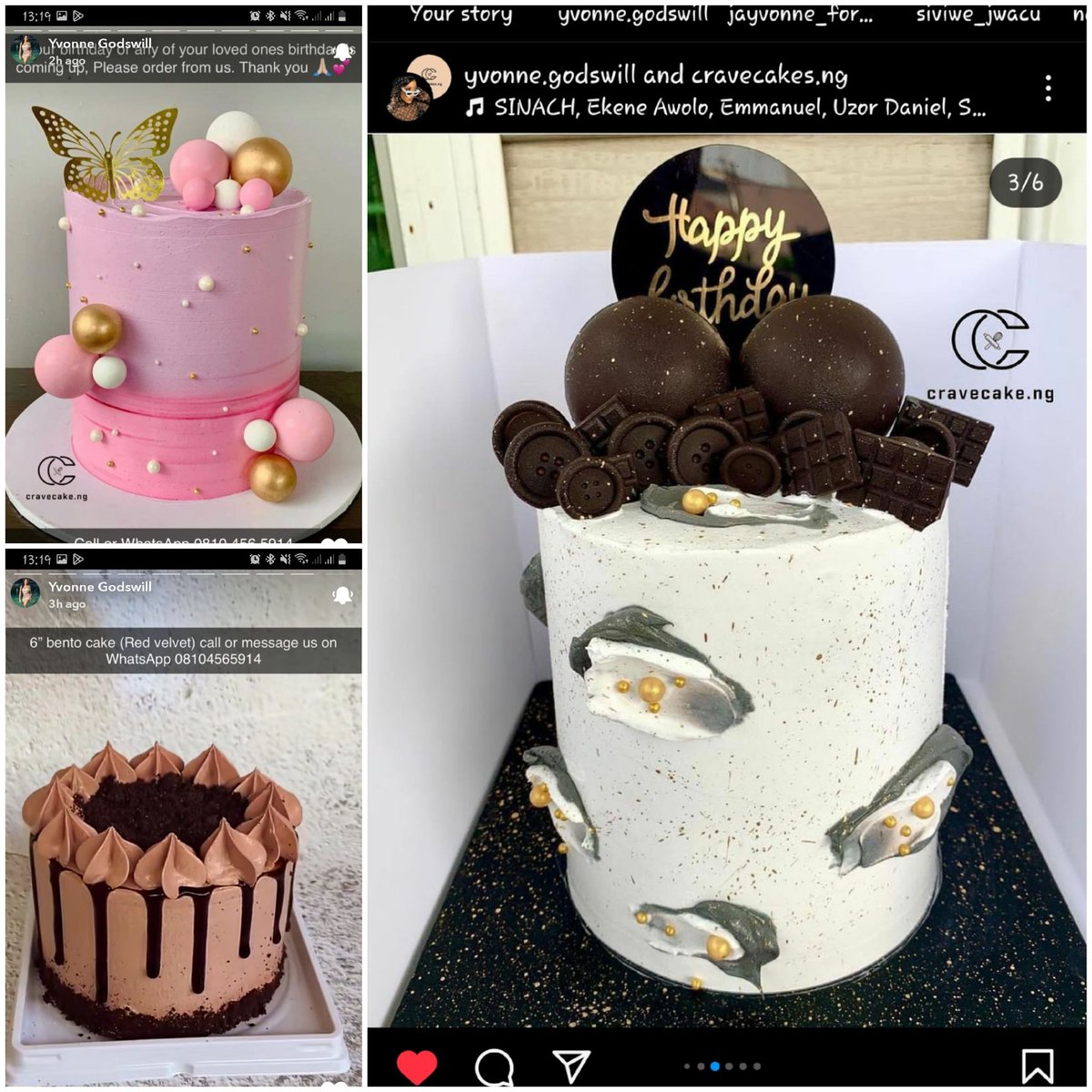 Frame 1: Mommy I promise to bake cake for you in future.
Frame 2-3:   promised fulfilled! 
@cravecakesng is the real deal!! Please patronize my  babes business @Yvonne_Godswill  
#YvonneGodswill 
#cravecakes