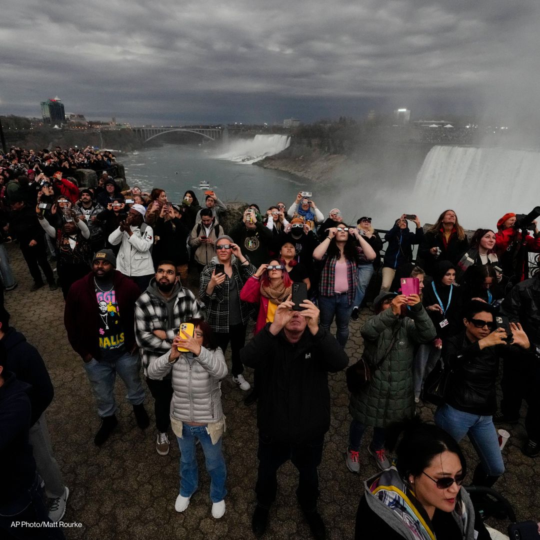 Crowds gathered along the path of totality for a total solar eclipse on Monday, a rare celestial event that cast its shadow across North America. There will not be another solar eclipse in North America for 20 years. See more photos from the eclipse: trib.al/TQubssc