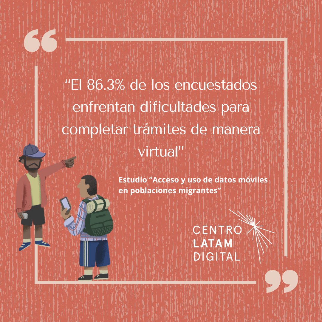 Desde Centro Latam Digital realizamos la investigación 'Acceso y uso de datos móviles para la población migrante' este documento indaga sobre el acceso y uso de datos móviles en la población migrante en tránsito. Consulta el documento completo en: 🔗centrolatam.digital/publicacion/ac…