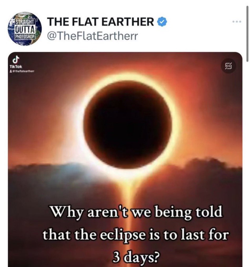 #FlatEarth - 3 days? I guess this is the kind of sh!t you believe when you decide to get all your information from a yoga instructor who created a couple of YouTube videos.