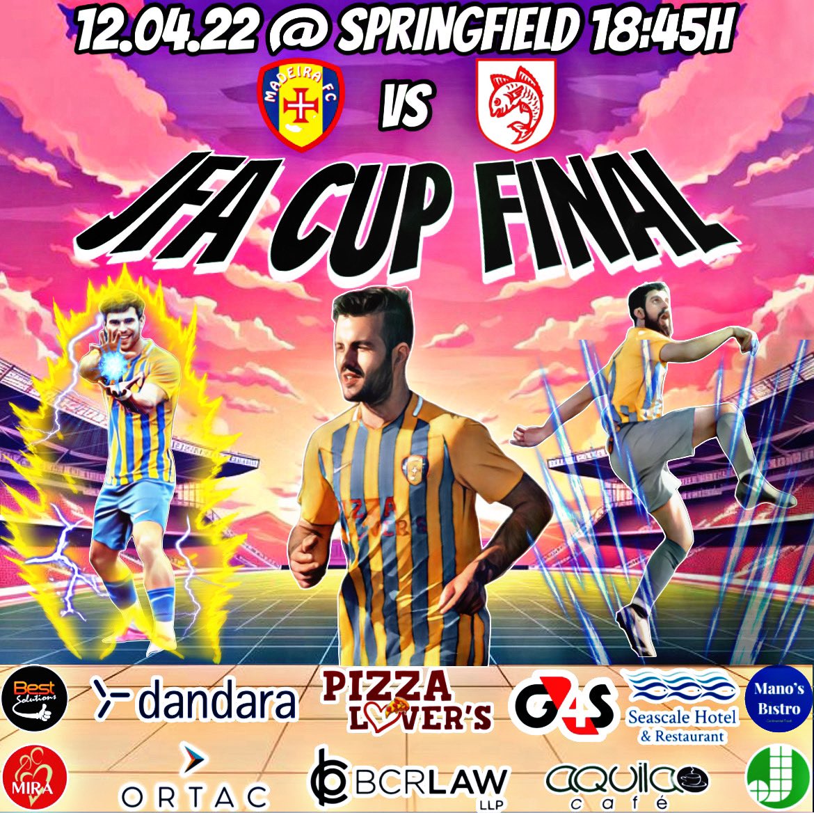 JFA Cup Final this Friday 18:45h at Springfield Stadium vs @stbreladefc | Taça de Jersey está Sexta-feira 18:45h no Estádio do Springfield contra o St Brélade FC