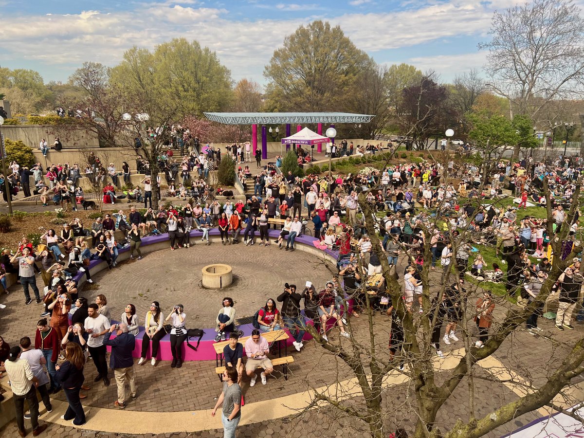 Chasing shadows and capturing cosmic magic in Rosslyn! ✨ Happy #SolarEclipse Day! 🌘 <a href="/RosslynVA/">Rosslyn, Virginia</a> #AllinArlington