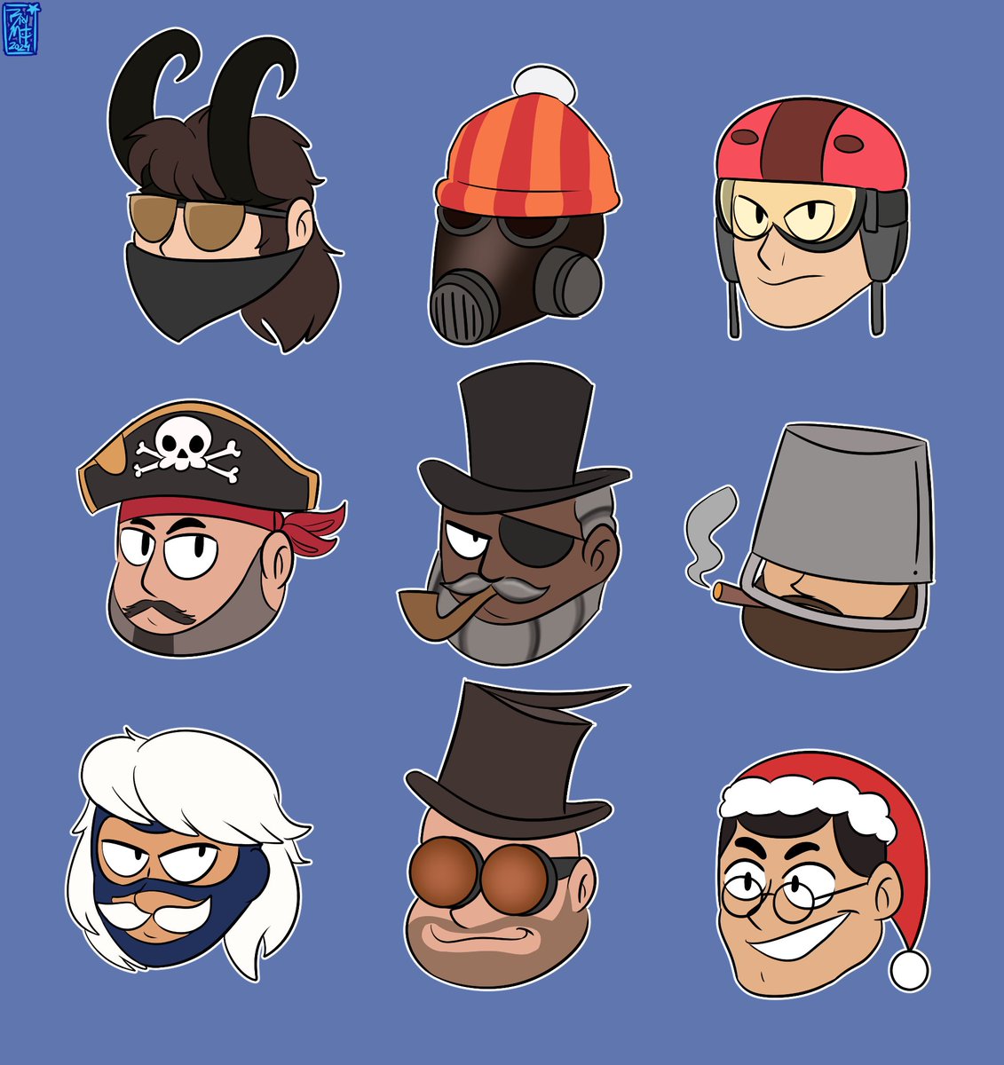 Commission for a friend on telegram of team fortress 2 icons. s Thank you so much! If you like my work, consider buying a commission! Ask for my price sheet on my DM's! #commissionsopen #artCommission #commission #teamfortress2 #cartoon #fanart